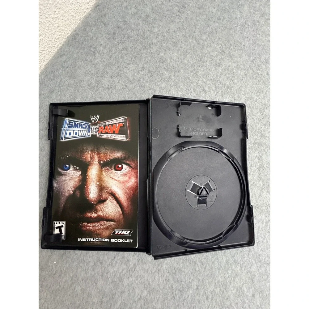 WWE SmackDown vs RAW PS2 PlayStation 2 Case and Manual Only THQ Wrestling